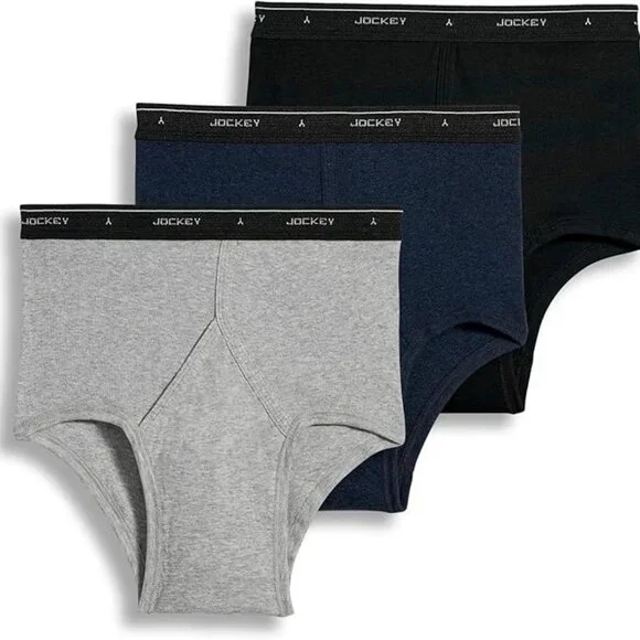 (2) 3 Pack Jockey Men's Briefs Classic Underwear Size 40 Full Rise Design Cotton - Picture 2 of 3